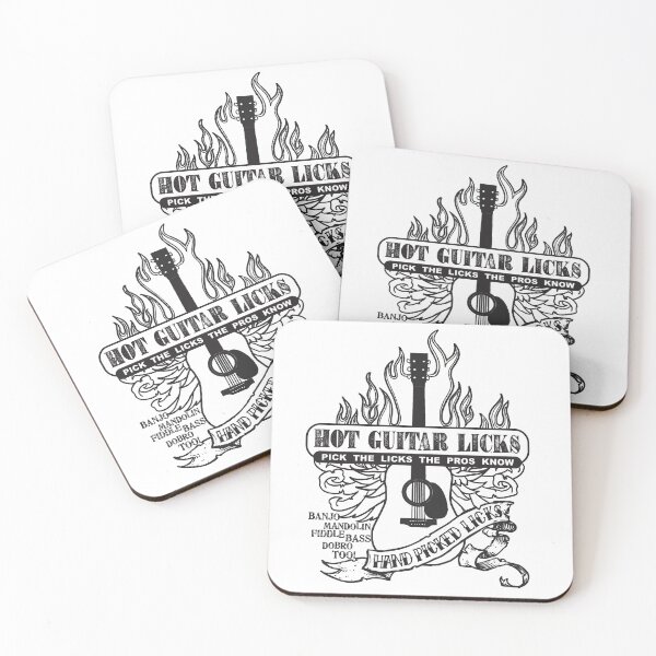 Item preview, Hot Bluegrass Guitar Licks - Distressed black and white  designed and sold by Kalligraphika.