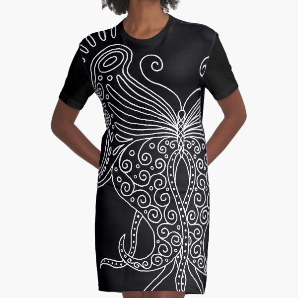 58 Butterfly - black Graphic T-Shirt Dress