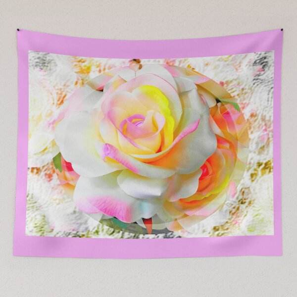 Item preview, Romantic Pink- Yellow Rose with lace by Iritof designed and sold by iritof.