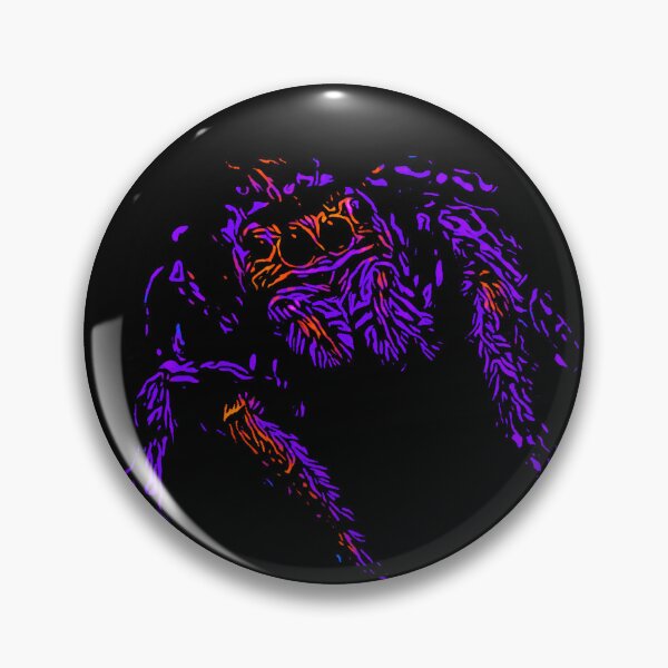 Item preview, Pop Art Colorful Purple Jumping Spider designed and sold by Zurickdesigns.