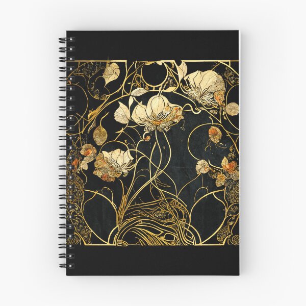 Item preview, Art nouveau and Kintsugi inspired digital design designed and sold by fekete-by-bee.
