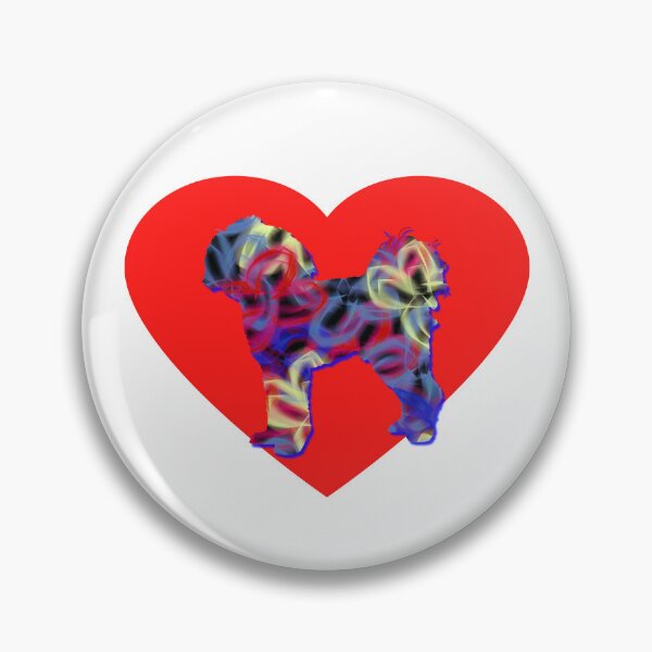 Item preview, I Heart My Cavapoo Dog Neon Butterflies Silhouette  designed and sold by AMSonArt.