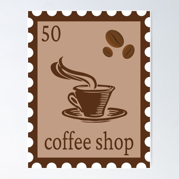 Item preview, Coffee Shop Stamp designed and sold by texturelux.