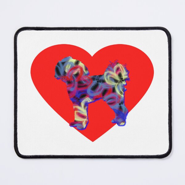 Item preview, I Heart My Cavapoo Dog Neon Butterflies Silhouette designed and sold by AMSonArt.