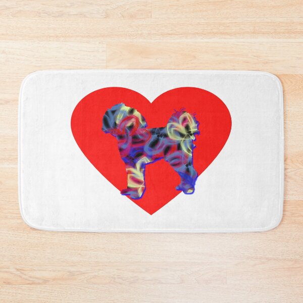 Item preview, I Heart My Cavapoo Dog Neon Butterflies Silhouette  designed and sold by AMSonArt.