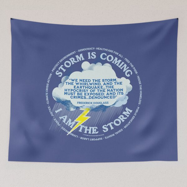 Item preview, PMD00254 Progressive Movement Designs Storm Coming Frederick Douglass quote for black African American history w goals designed and sold by ProgressiveLeft.