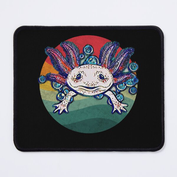 Item preview, Retro Striped Bubbly Pink Axolotl designed and sold by Zurickdesigns.