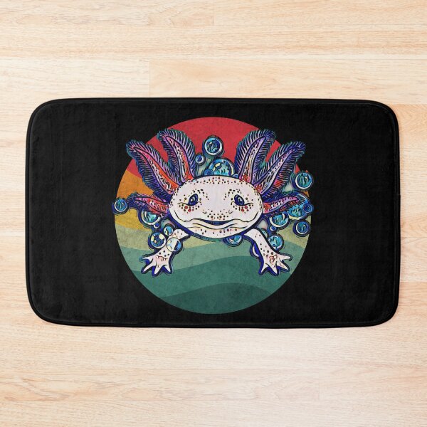 Item preview, Retro Striped Bubbly Pink Axolotl designed and sold by Zurickdesigns.