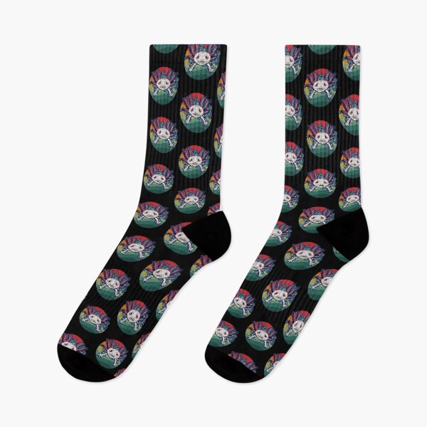 Item preview, Retro Striped Bubbly Pink Axolotl designed and sold by Zurickdesigns.