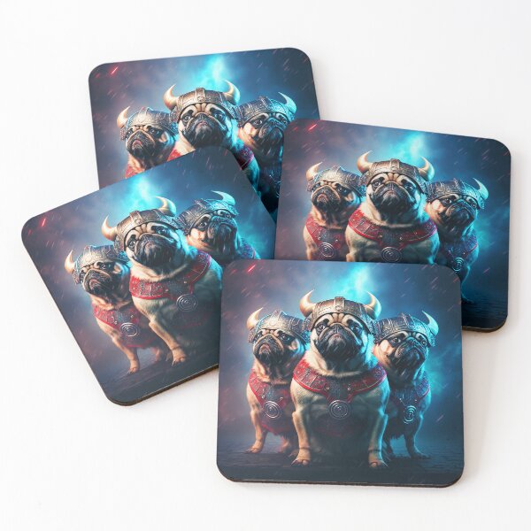 Item preview, Three Cool Viking Pugs 2 designed and sold by Artistic Pandas.