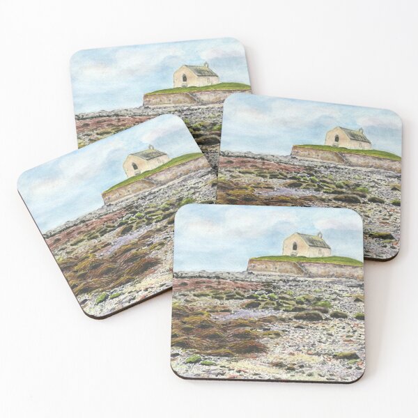 Item preview, St Cwyfan's Church on Cribinau Island near Aberffraw, Ynys Môn /Anglesey designed and sold by LymphomaLass.
