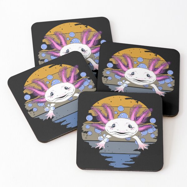Item preview, Retro Striped Bubbly Pink Axolotl designed and sold by Zurickdesigns.