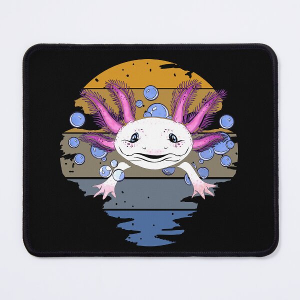 Item preview, Retro Striped Bubbly Pink Axolotl designed and sold by Zurickdesigns.