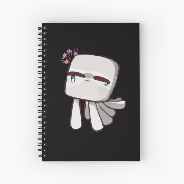 Adorable Minecraft Ghast Crying Spiral Notebook