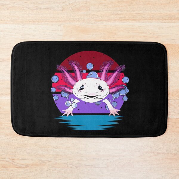 Item preview, Retro Striped Bubbly Colorful Pink Axolotl designed and sold by Zurickdesigns.
