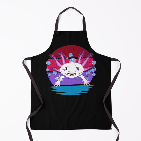 Item preview, Retro Striped Bubbly Colorful Pink Axolotl designed and sold by Zurickdesigns.