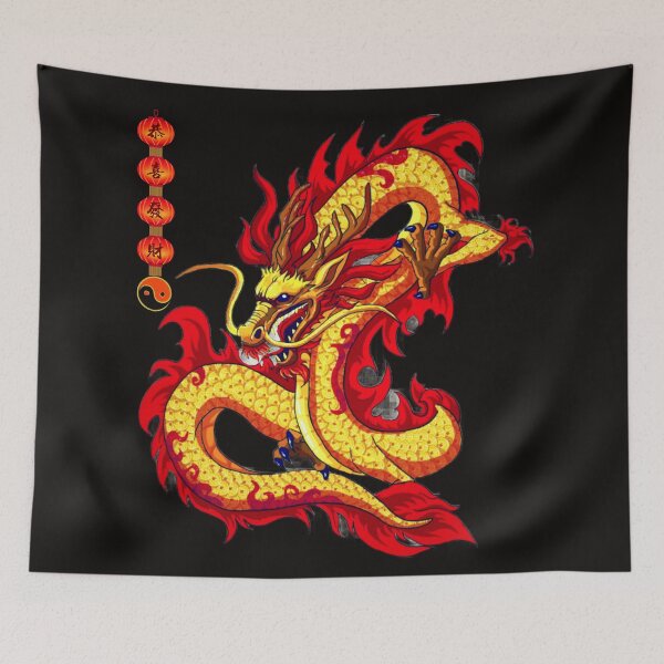 Item preview, Chinese Golden Dragon and Infinite Symbol designed and sold by adoredigitals.