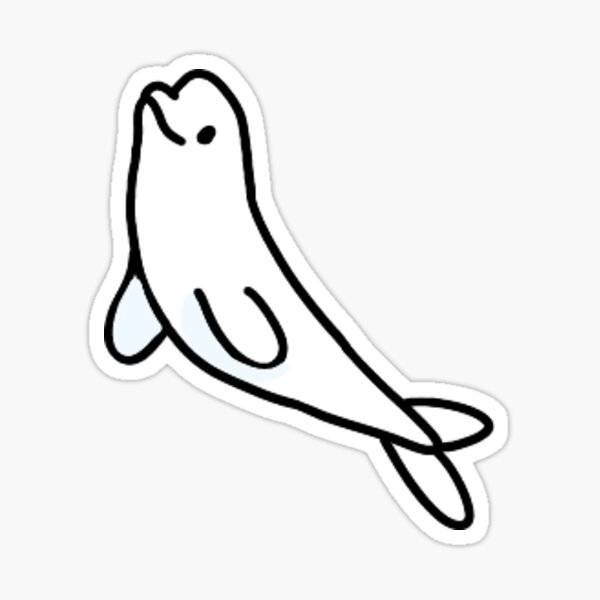 &ldquo;beluga whale&rdquo; Sticker for Sale by Lucindas-Art07 | Redbubble