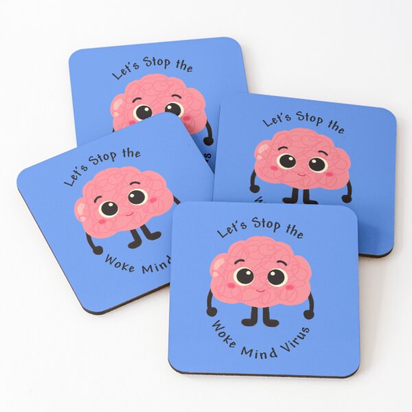 Item preview, Let's  Stop the Woke Mind Virus - Cute Cartoon Brain  designed and sold by WigOutlet.