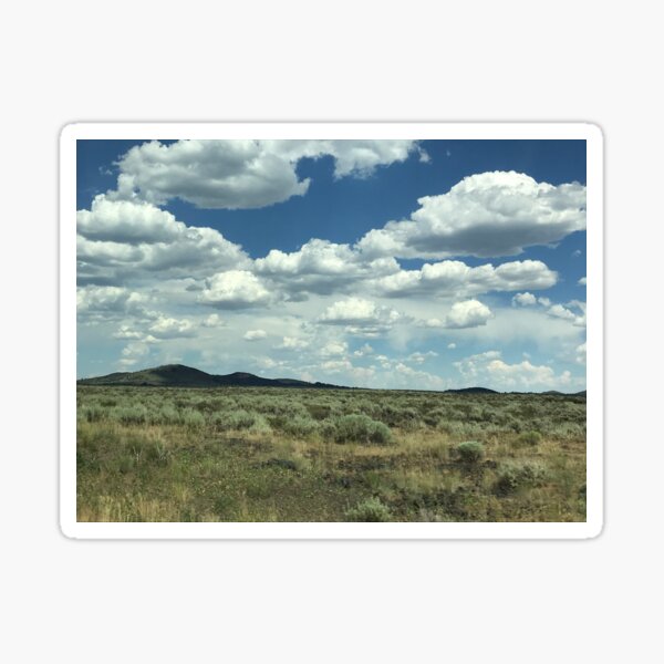 Along a Desert Road Sticker
