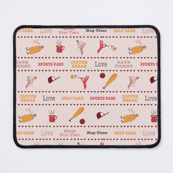 Item preview, Self Care Coupons in a Line | pink and red designed and sold by Ingrid Poole.
