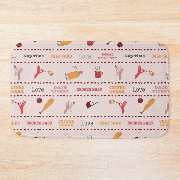 Item preview, Self Care Coupons in a Line | pink and red designed and sold by Ingrid Poole.