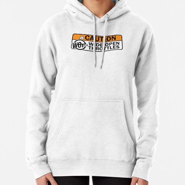 Caution - WOT (Orange/Full White) Pullover Hoodie