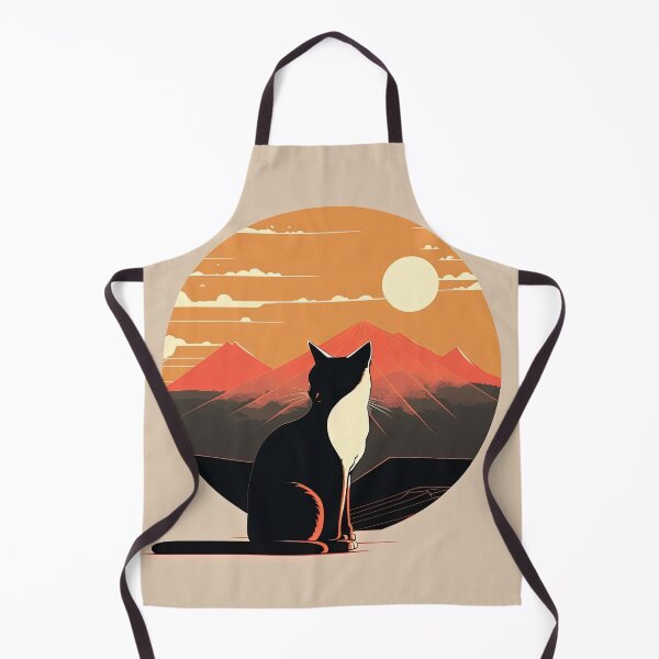 Artikelvorschau, Katze, die den Sonnenuntergang betrachtet entworfen und verkauft von Chillapy.