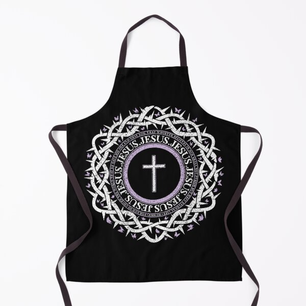 Item preview, Jesus Christ cross crown of thorns - white and lilac designed and sold by LAVAINA-022.