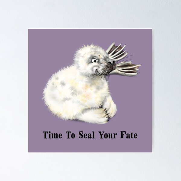 Item preview, Time To Seal Your Fate | B Cartoon Seal Pup T-Shirt designed and sold by Snootrac.