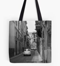 Cinquecento Fiat 500 Verona BW Tote Bag