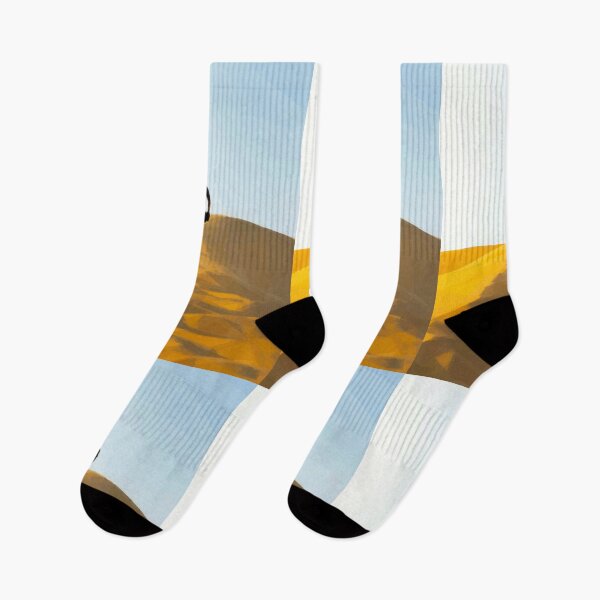 Item preview, Man walking up a desert sand dune. Image is made entirely using triangles. designed and sold by janesg.