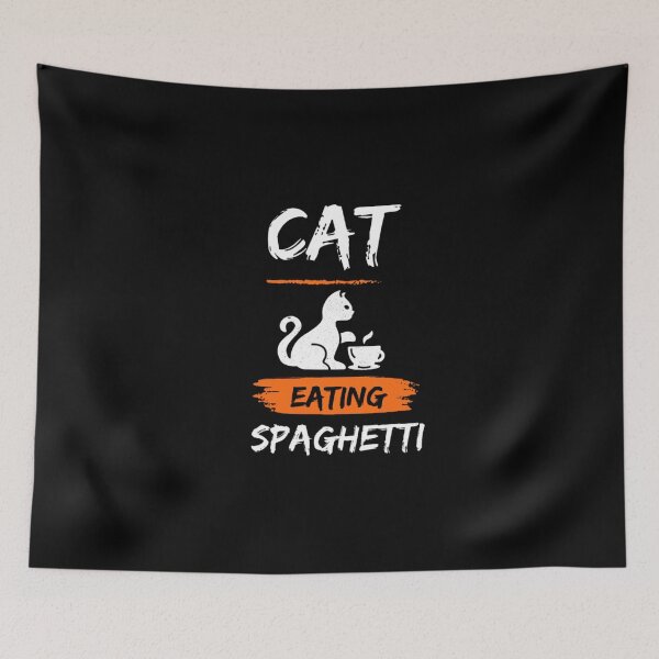 Item preview, Cat Eating Spaghetti With Fork designed and sold by kris-money.