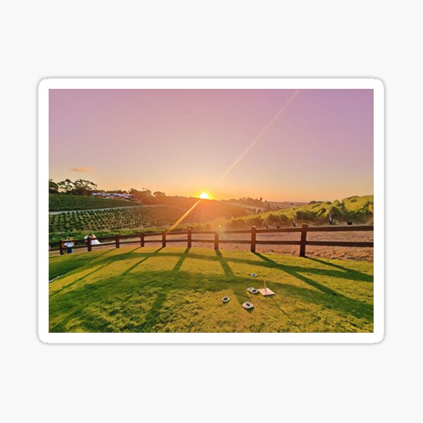 Item preview, Sunset Vineyard Wedding with Quoits designed and sold by TastyTonic.