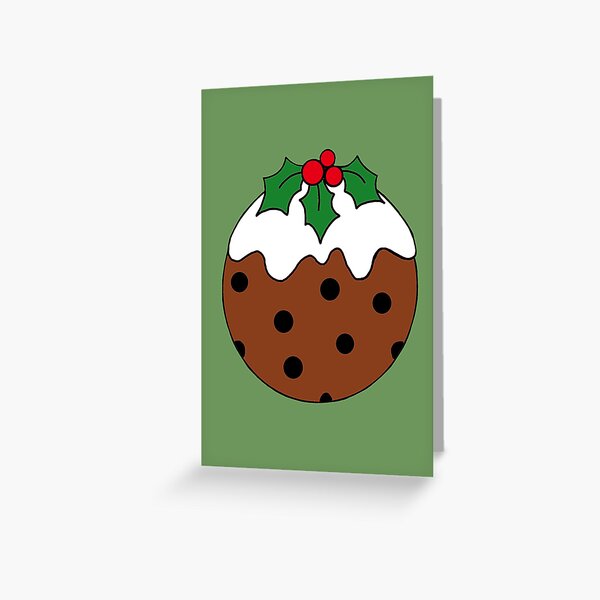 A festive Christmas Pudding Greeting Card