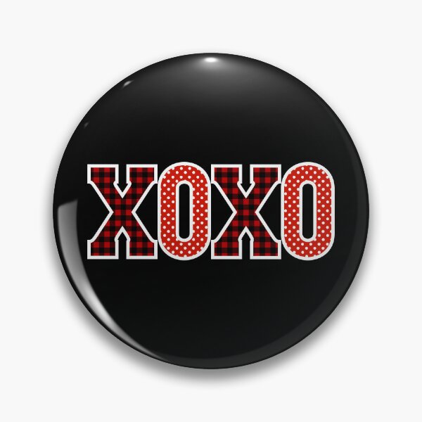 Item preview, Hugs and Kisses XOXO Valentine Love Red on Black designed and sold by Gsallicat.