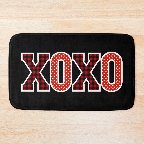 Item preview, Hugs and Kisses XOXO Valentine Love Red on Black designed and sold by Gsallicat.