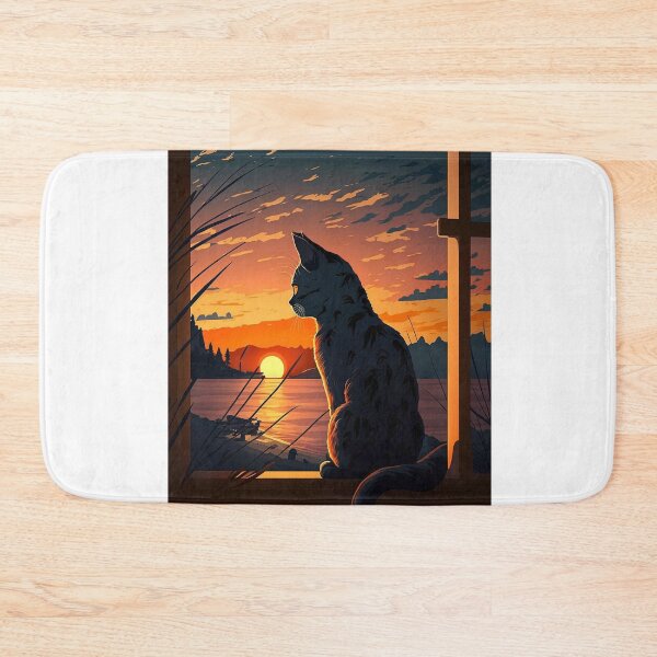 Item preview, cat looking at sunset designed and sold by Azhastor.
