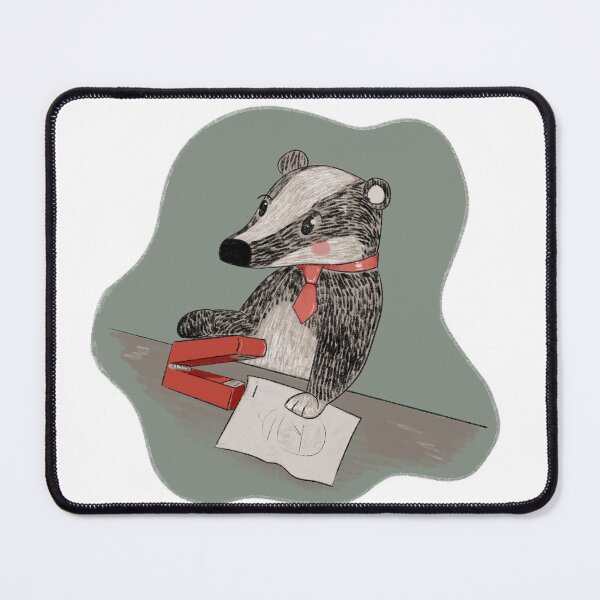 Item preview, Badger with stapler designed and sold by abbeyjor.