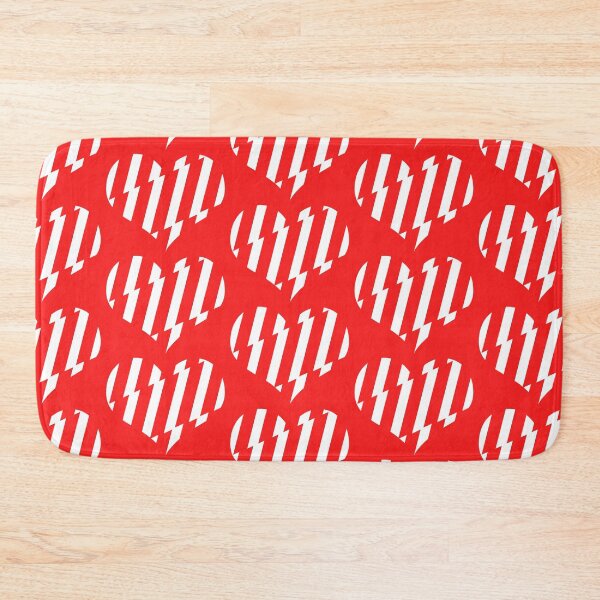 Item preview, Bold Abstract Red n White Stripes Modern Valentine Heart Pattern designed and sold by Sandy Richter.