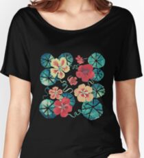 Watercolor Nasturtiums: In the Still of the Night Women's Relaxed Fit T-Shirt