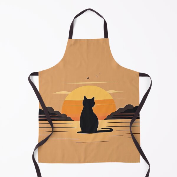 Artikelvorschau, Katze, die den Sonnenuntergang betrachtet entworfen und verkauft von Chillapy.