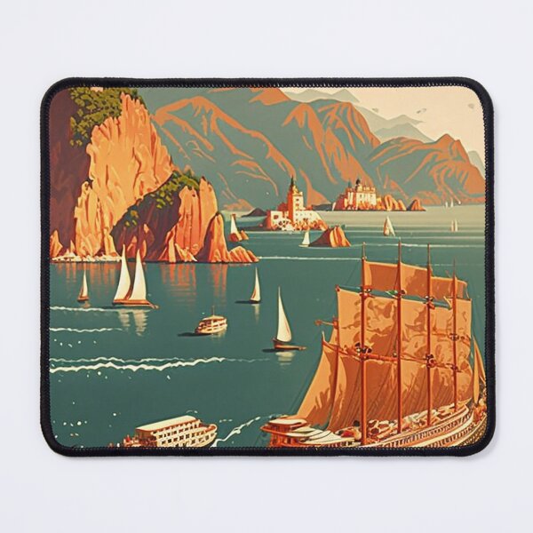 Item preview, Albania Coastline Vintage Travel Art Poster designed and sold by OldTravelArt.