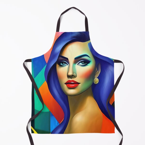 Artikelvorschau, Schönes Frauengesicht Kunstdruck im kubistischen Stil entworfen und verkauft von colortrends.