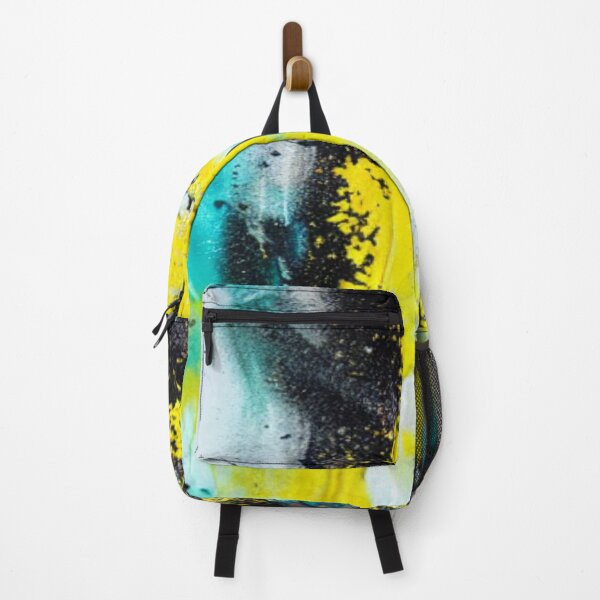 Item preview, Abstract Yellow Blue and Black Paint Spatter designed and sold by calibrit.