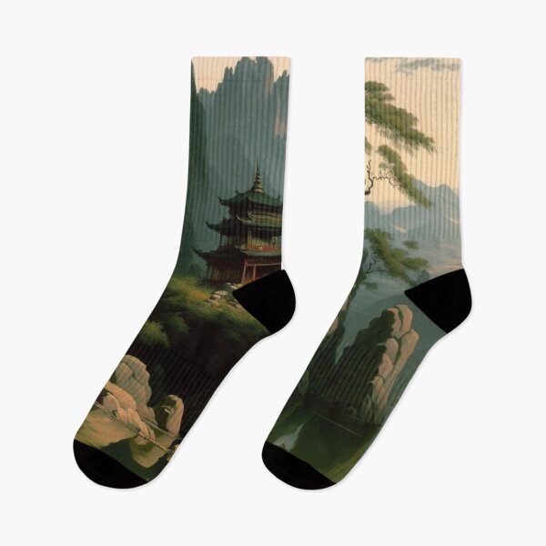 Item preview, Ancient Chinese Landscape designed and sold by faewildlingart.