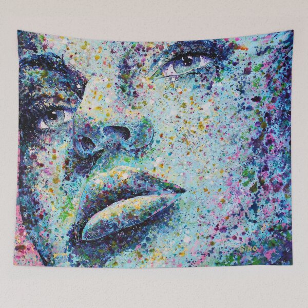 Item preview, True Blue Portrait Abstract Art designed and sold by Silke Host.