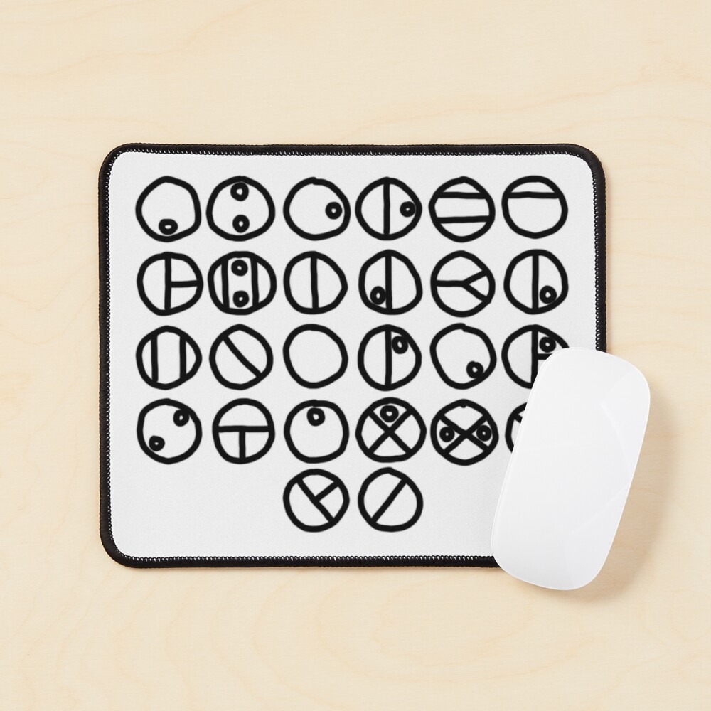 Matoran Alphabet Handwritten White Bg Sticker For Sale By Hk C