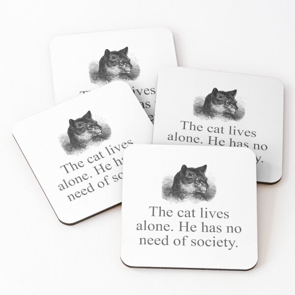 Item preview, The Cat Lives Alone   designed and sold by CrankyOldDude.