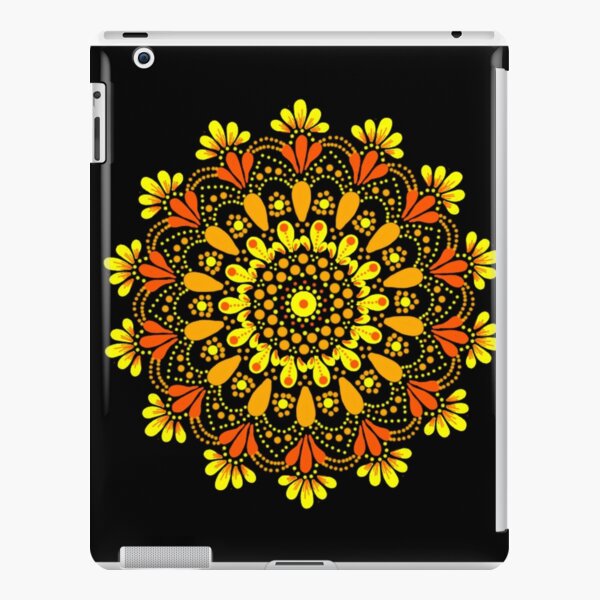 Orange yellow mandala design iPad Snap Case